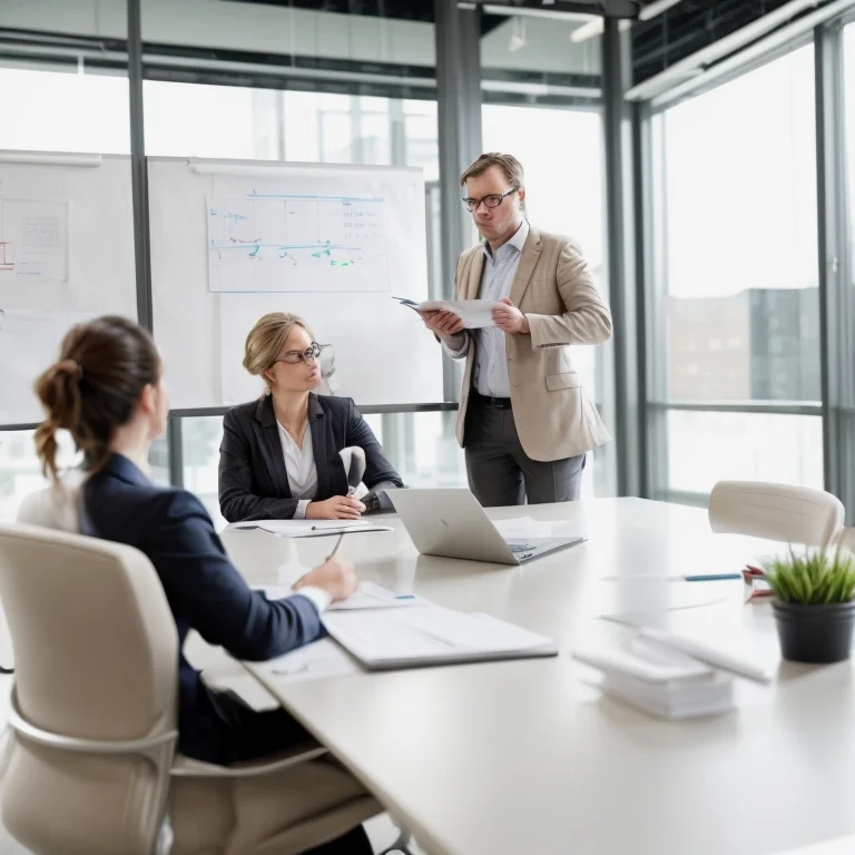 مدير يشارك في تدريب احترافي عبر الإنترنت